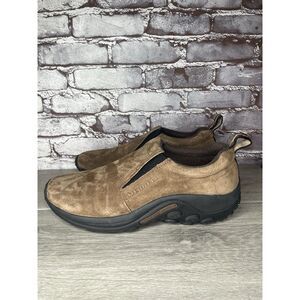 Merrell Jungle Moc Dark Earth Brown Leather Outdoor Hiking Shoes Men 11M US/45EU